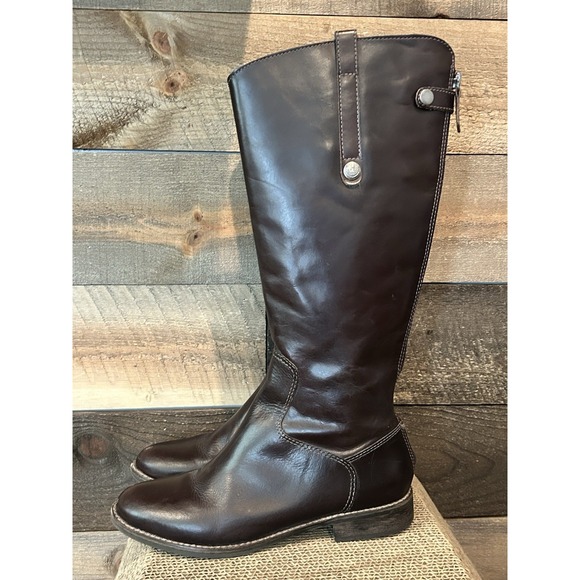 Matisse Yorker Knee High Black‎ Leather Zipped Riding Boots Equestrian 9M EUC - Picture 1 of 8